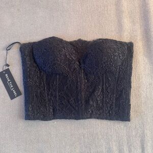 NWT René The Label Black Lace Bustier